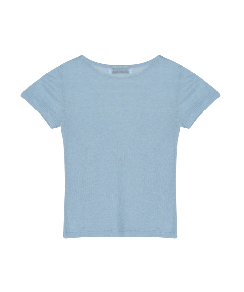 NICK&NICOLE(ニックアンドニコール)の「WOOL TENCEL HALF TEE_SORA(Tシャツ/カットソー・レディース・その他・MEDIUM/LARGE)」の6枚目の写真