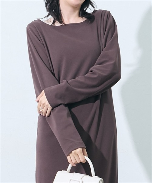 slattgir(スラットジール)の「高身長 【スラモコラボ企画】マキシフレアワンピース(トールサイズ)(ワンピース・レディース・ブラウン/ネイビー・TL/TM/T3L/TLL)」の1枚目の写真