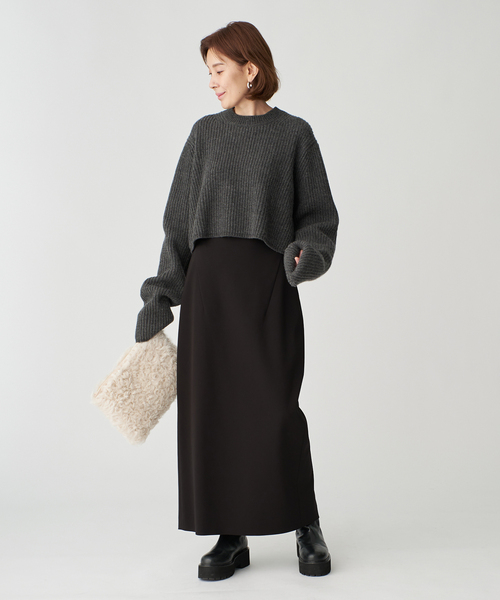 セール】INSCRIRE アンスクリア Rib Short Length プルオーバー