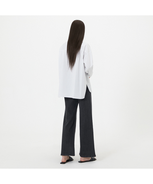 LAP（ラップ）の「ストライプベーシックフィットシャツブラウス AR7WB161（シャツ/ブラウス・レディース・ブルー/ネイビー/ホワイト・FREE）」の12枚目の写真