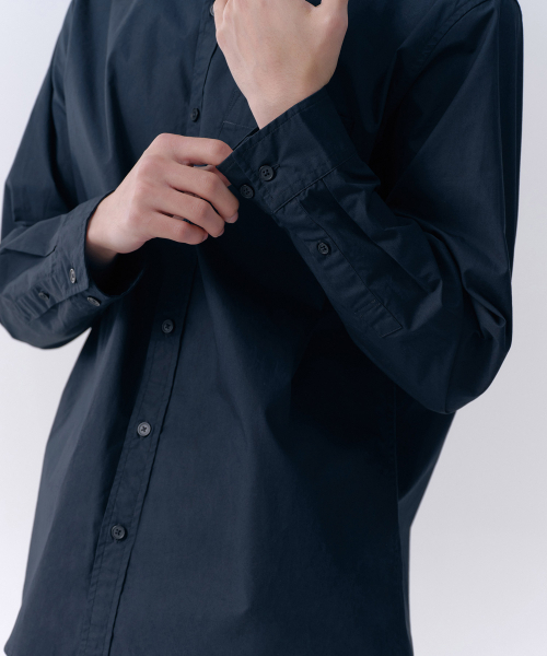 MUSINSA STANDARD（ムシンサスタンダード）の「ベーシックウォッシュドポプリンシャツ[ネイビー]（シャツ/ブラウス・メンズ・その他・SMALL/MEDIUM/LARGE/X-LARGE/XX-LARGE）」の6枚目の写真