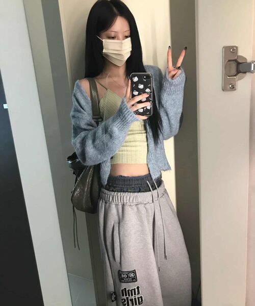 THE MYSTERIOUS HOTEL（ザミステリアスホテル）の「TMH LAYERED SWEAT PT [2 Color]（スウェットパンツ・レディース・チャコールグレー/ライトグレー・FREE）」の17枚目の写真