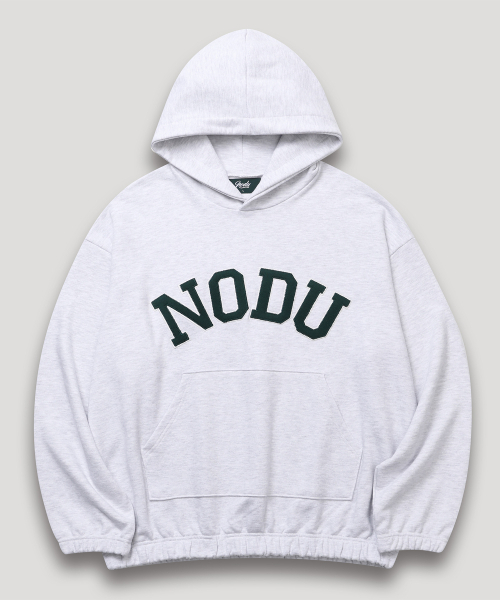 NODU（ノードユー）の「ビッグロゴアップリケフードTシャツ[ライトグレー]（パーカー・メンズ・その他・MEDIUM/LARGE）」の5枚目の写真