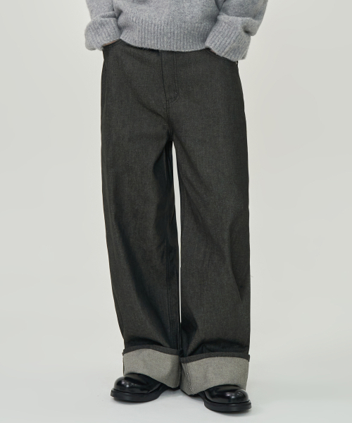 TOFFEE(トフィー)の「クラシックロー デニムパンツ (ブラック)(デニムパンツ・メンズ・その他・SMALL/MEDIUM/LARGE/X-LARGE)」の1枚目の写真