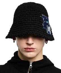 RSSC（アールエスエスシー）の「RIVET PATCHED KNIT BUCKET HAT - BLACK（ハット）」