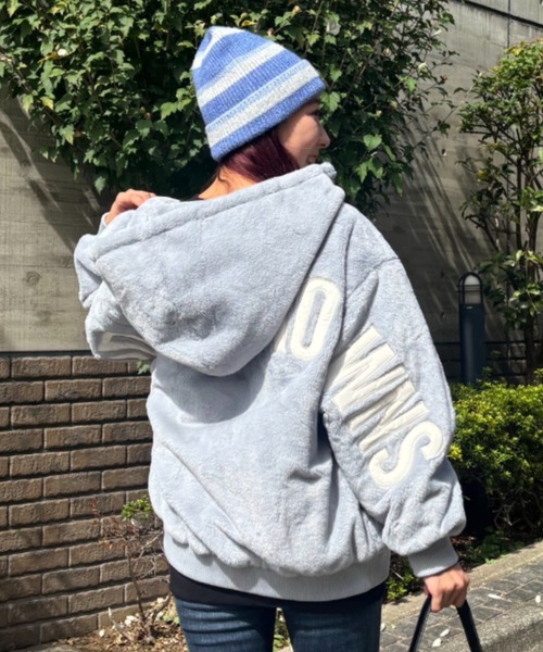 ロゴパッチエコファーブルゾン（ブルゾン）｜RODEO CROWNS WIDE BOWL