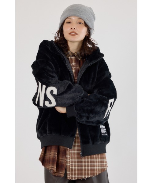 ロゴパッチエコファーブルゾン（ブルゾン）｜RODEO CROWNS WIDE BOWL