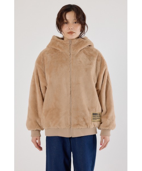 ロゴパッチエコファーブルゾン（ブルゾン）｜RODEO CROWNS WIDE BOWL