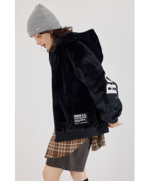 ロゴパッチエコファーブルゾン（ブルゾン）｜RODEO CROWNS WIDE BOWL