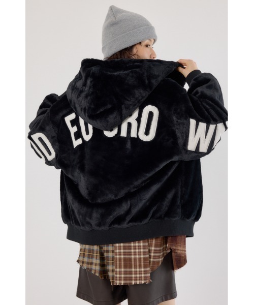 ロゴパッチエコファーブルゾン（ブルゾン）｜RODEO CROWNS WIDE BOWL