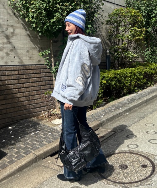 ロゴパッチエコファーブルゾン（ブルゾン）｜RODEO CROWNS WIDE BOWL