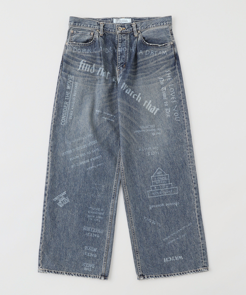 セール】DAIRIKU / ダイリク 'TATTOO' Laser Printed wide Denim
