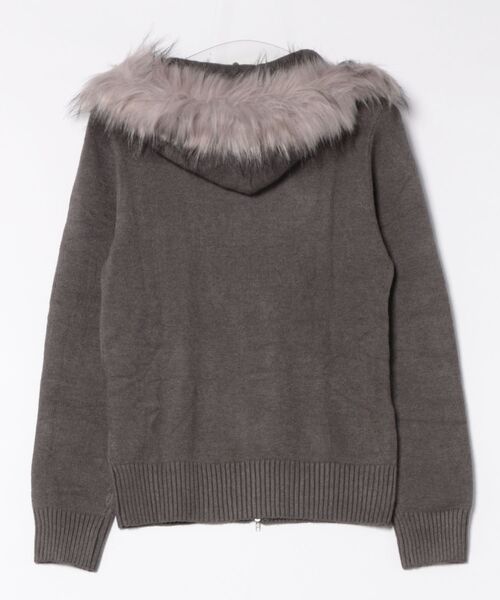 WESTSEA(ウエストシー)の「ファー付き ケーブル編み フードZIPパーカー(ニット/セーター・レディース・ブラウン/グレー・L/M)」の12枚目の写真