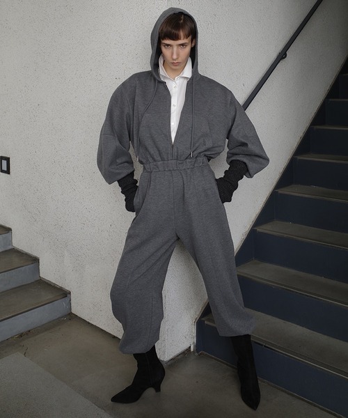 CLANE（クラネ）の「HOODED SWEAT ALL IN ONE（つなぎ/オールインワン