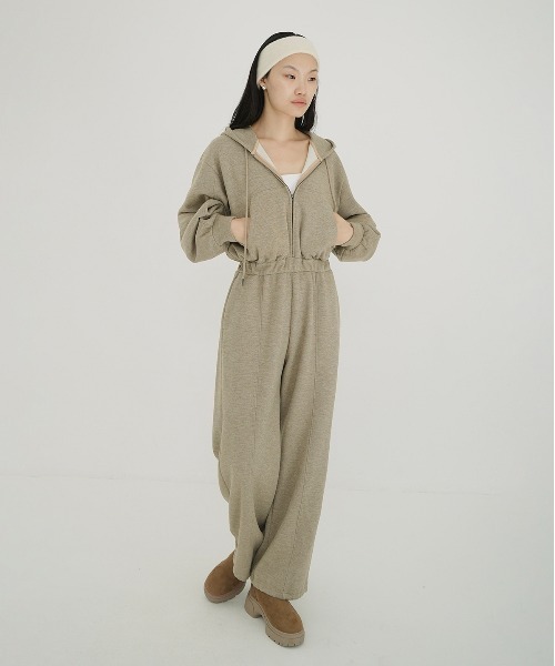 clane HOODED SWEAT ALL IN ONE タグあり CLANE（クラネ）の「HOODED SWEAT ALL IN ONE（つなぎ/オールインワン