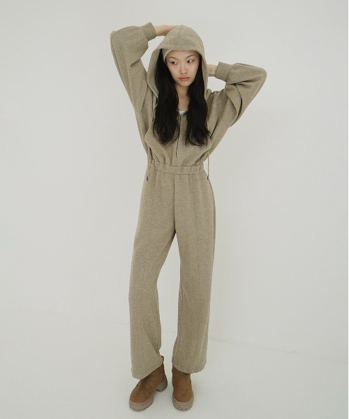 CLANE（クラネ）の「HOODED SWEAT ALL IN ONE（つなぎ/オールインワン