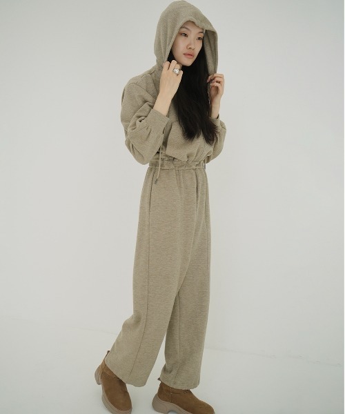 セール】HOODED SWEAT ALL IN ONE（つなぎ/オールインワン）｜CLANE
