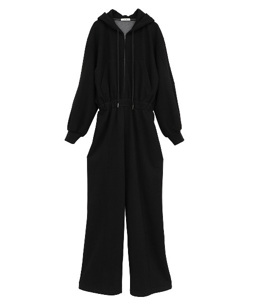 CLANE(クラネ)の「HOODED SWEAT ALL IN ONE(つなぎ/オールインワン・レディース・グレー/ベージュ・1/0)」の10枚目の写真