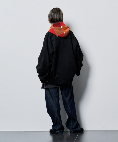 CITYSHOP（シティーショップ）の「YANYAN CHECK HOOD YYW24-1732：バラクラバ（ニットキャップ/ビーニー・レディース・レッド・FREE）」の5枚目の写真