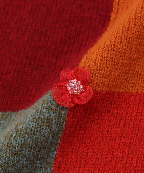 CITYSHOP（シティーショップ）の「YANYAN CHECK HOOD YYW24-1732：バラクラバ（ニットキャップ/ビーニー・レディース・レッド・FREE）」の12枚目の写真