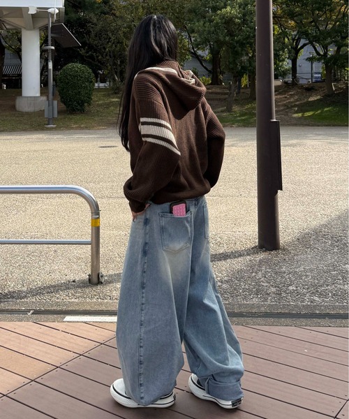 sedacle（セダクル）の「ラインストーンアップリケジップニットパーカー（ニット/セーター・メンズ・ベージュ/ブラウン/ボルドー・SMALL/MEDIUM/LARGE）」の15枚目の写真