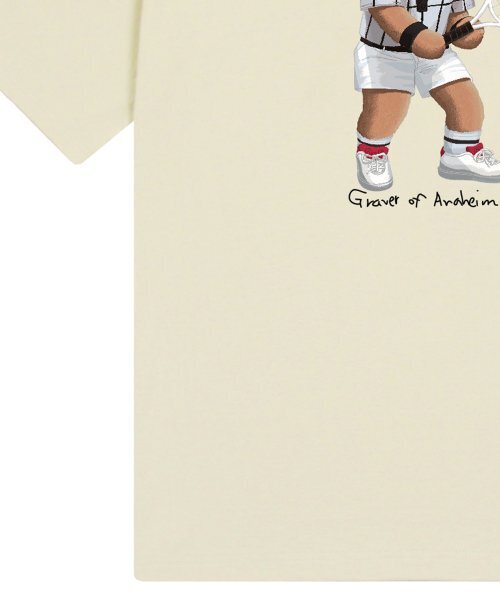 GRAVER（グレーバー）の「[ユニセックス]テニスドッグストリーバー半袖Tシャツ_サンドベージュ（Tシャツ/カットソー・レディース・ベージュ・MEDIUM/LARGE/X-LARGE/SMALL）」の5枚目の写真