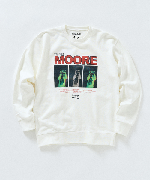 417 EDIFICE(フォーワンセブンエディフィス)の「KENJI KUBO PHOTO SWEAT / フォトスウェット(スウェット・メンズ・ブラック/ホワイト×ホワイト/ブラックミックス/ホワイト/ホワイト系その他/ブラック系その他・MEDIUM/LARGE)」の3枚目の写真