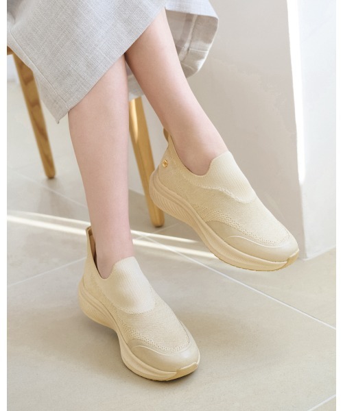 【美品】fitfit フィットフィット ゴールド スニーカー 23.5