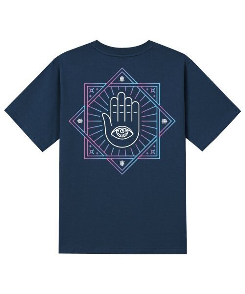 KAN6312(カン6312)の「KTN0075 ネオンライン 半袖Tシャツ - ネイビー(Tシャツ/カットソー・メンズ・その他・LARGE/MEDIUM/SMALL/X-LARGE)」の1枚目の写真