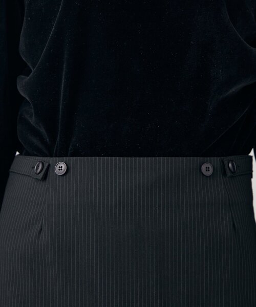 mline（エムライン）の「[mline]ストライプフリルミニスカ（スカート・レディース・ブラック/ボルドー・2/1）」の14枚目の写真