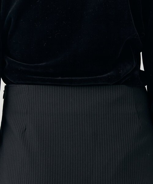 mline（エムライン）の「[mline]ストライプフリルミニスカ（スカート・レディース・ブラック/ボルドー・2/1）」の13枚目の写真