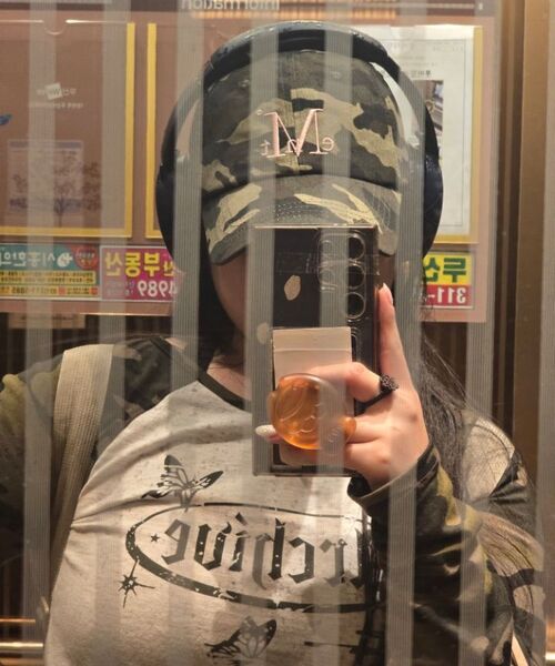 MUCENT(ムセント)の「シグネチャーカモミリタリーボールキャップ(カーキ-ベビーピンク、グレー)(キャップ・レディース・カーキ/グレー・FREE)」の19枚目の写真