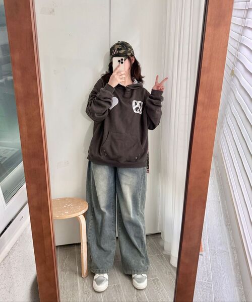 MUCENT(ムセント)の「シグネチャーカモミリタリーボールキャップ(カーキ-ベビーピンク、グレー)(キャップ・レディース・カーキ/グレー・FREE)」の15枚目の写真