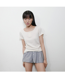 DEARSTALKER | D. ベーシック ポインテル ボタン T シャツ - 3 色(Tシャツ/カットソー)