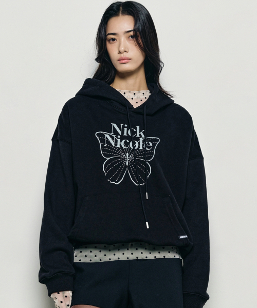 NICK&NICOLE（ニックアンドニコール）の「BUTTERFLY SIGNATURE HOODIE_BLACK SILVER（パーカー・レディース・その他・FREE）」の2枚目の写真