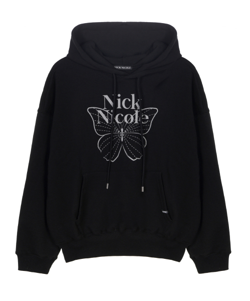 NICK&NICOLE（ニックアンドニコール）の「BUTTERFLY SIGNATURE HOODIE_BLACK SILVER（パーカー・レディース・その他・FREE）」の4枚目の写真