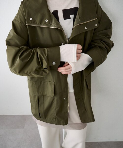 SHENERY(シーナリー)の「ミリタリージャケット(ミリタリージャケット・レディース・カーキ/ベージュ・FREE)」の14枚目の写真