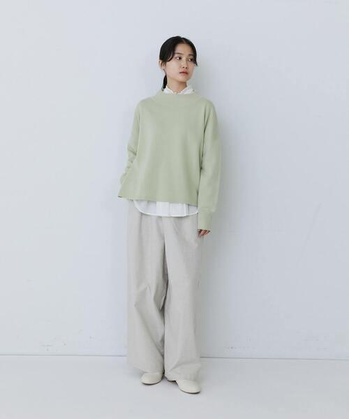 conges payes ADIEU TRISTESSE(コンジェ ペイエ アデュートリステス)の「インドコットンシャーリングステッチブラウス(シャツ/ブラウス・レディース・ライム/サックスブルー/オフホワイト・38)」の7枚目の写真