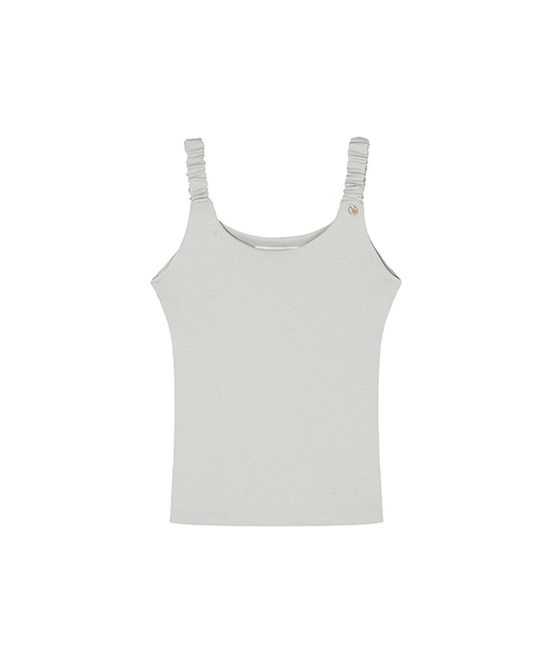 MAYVERU(メイバーユー)の「Cookie Wrinkle Sleeveless T-Shirt _ Gray(Tシャツ/カットソー・レディース・ライトグレー・FREE)」の1枚目の写真