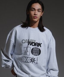 CAMEL WORK（キャメルワーク）の「グリッチスウェットシャツ（アッシュグレー）（スウェット）」
