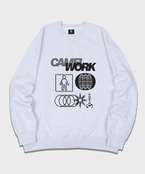 CAMEL WORK(キャメルワーク)の「グリッチスウェットシャツ(アッシュグレー)(スウェット・メンズ・その他・LARGE/MEDIUM/X-LARGE)」の2枚目の写真
