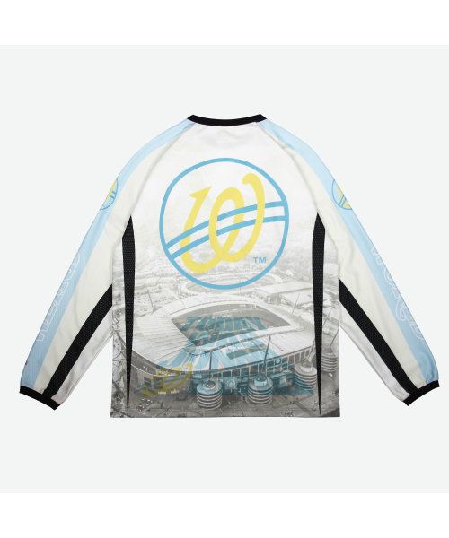 WEIRDWORLD（ウィアード ワールド）の「スタジアムサッカーシャツロングスリーブホワイト（Tシャツ/カットソー・レディース・ホワイト・MEDIUM/LARGE/X-LARGE）」の2枚目の写真