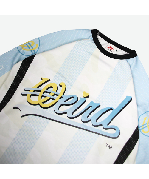 WEIRDWORLD（ウィアード ワールド）の「スタジアムサッカーシャツロングスリーブホワイト（Tシャツ/カットソー・レディース・ホワイト・MEDIUM/LARGE/X-LARGE）」の3枚目の写真