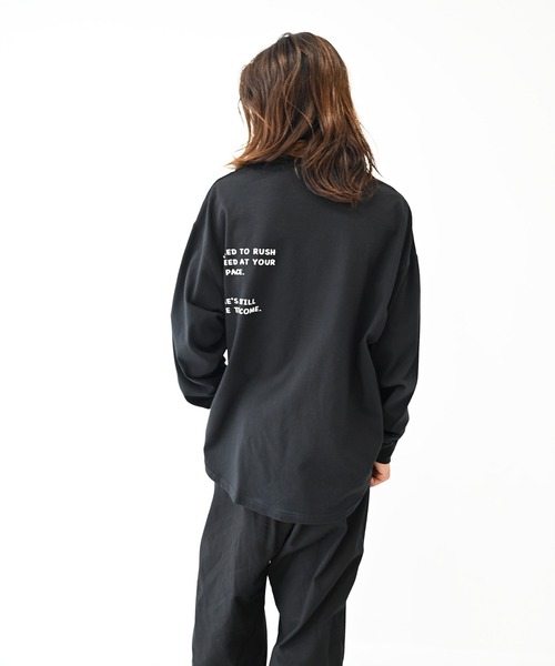 GENERATOR（ジェネレーター）の「ジェネレーター TAKE IT L/S Tシャツ（Tシャツ/カットソー・レディース・ブラック/ベージュ系その他/ホワイト・F）」の6枚目の写真