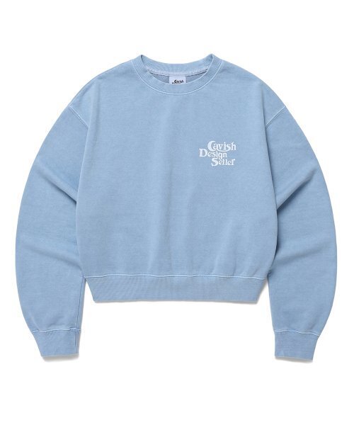 Cavish（カビシ）の「W PIGMENT SELLER LOGO SWEATSHIRT BLUE(CV2ESFM444A)（スウェット・レディース・ブルー・FREE）」の2枚目の写真
