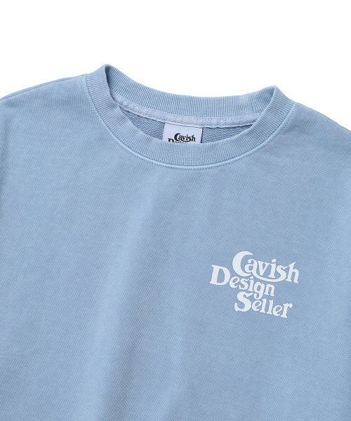 Cavish（カビシ）の「W PIGMENT SELLER LOGO SWEATSHIRT BLUE(CV2ESFM444A)（スウェット・レディース・ブルー・FREE）」の3枚目の写真