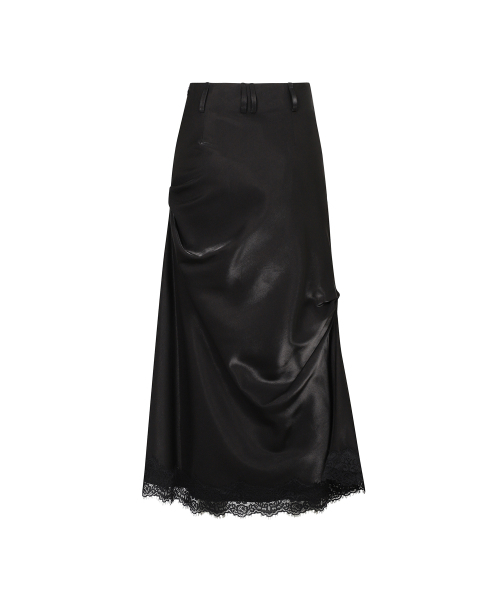THREE TO EIGHTY(スリートゥエイティー)の「LACE SHIRRING LONG SKIRT BLACK(スカート・レディース・その他・SMALL/MEDIUM)」の5枚目の写真