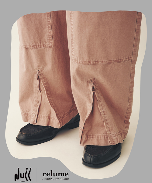 NULL(ヌル)の「NULL TOKYO / ヌル トウキョウ 別注 アウトサイド ロング パンツ(カーゴパンツ・メンズ・チャコールグレー/ブラック/ピンク・MEDIUM/LARGE)」の1枚目の写真