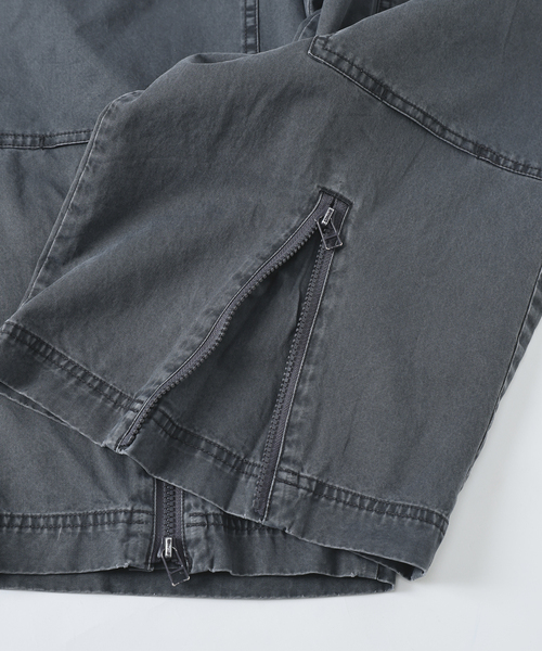 NULL(ヌル)の「NULL TOKYO / ヌル トウキョウ 別注 アウトサイド ロング パンツ(カーゴパンツ・メンズ・チャコールグレー/ブラック/ピンク・MEDIUM/LARGE)」の18枚目の写真