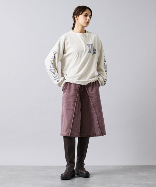 woadblue（ウォードブルー）の「【157/イチゴーナナ】HALF TUCK SHORTS / デニムハーフパンツ（デニムパンツ・レディース・バイオレット・S）」の3枚目の写真